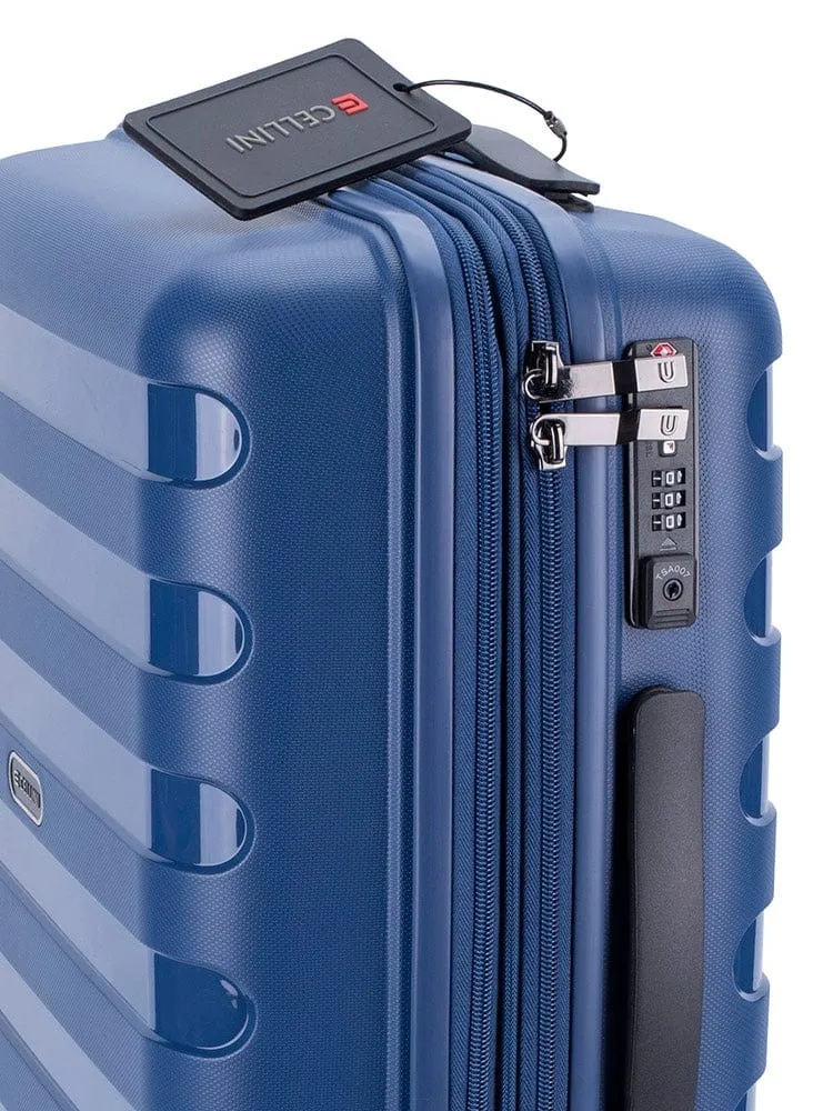 Cellini Sonic 4 Wheel Carry On Trolley Case Midnight Blue