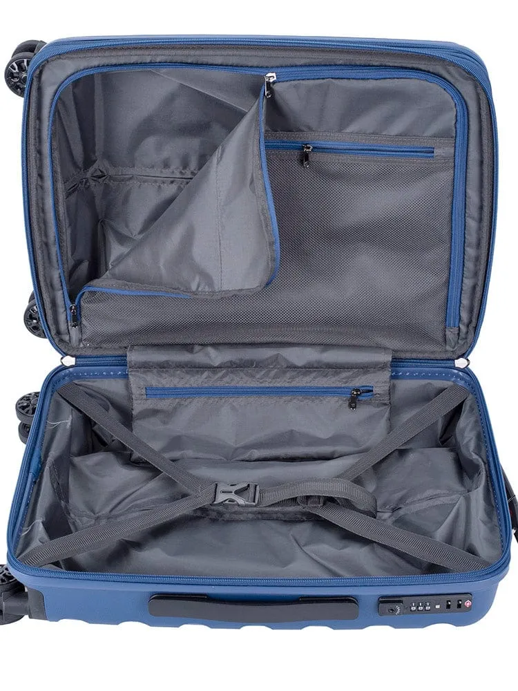 Cellini Sonic 4 Wheel Carry On Trolley Case Midnight Blue