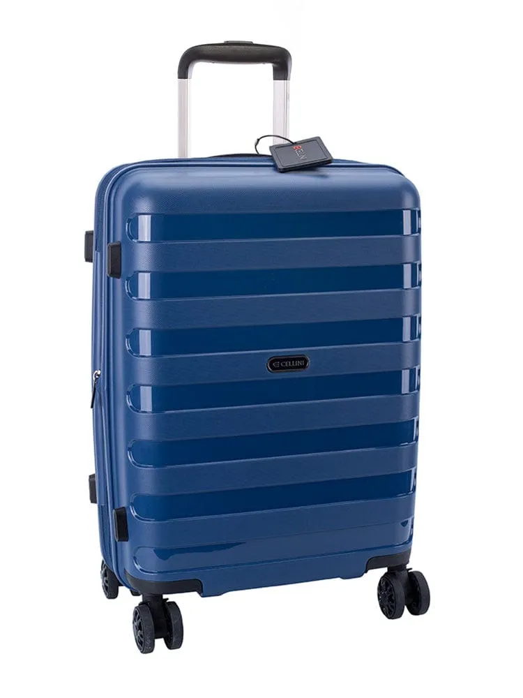 Cellini Sonic 4 Wheel Carry On Trolley Case Midnight Blue