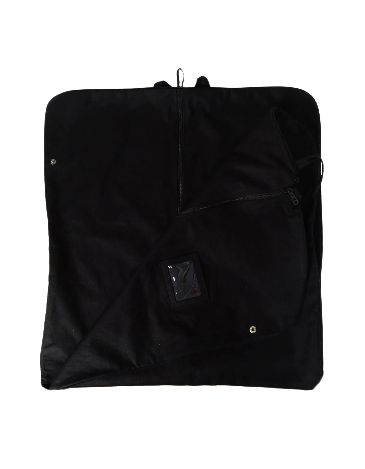 Chanel Black 64" Canvas Garment Bag w/ CC Hanger