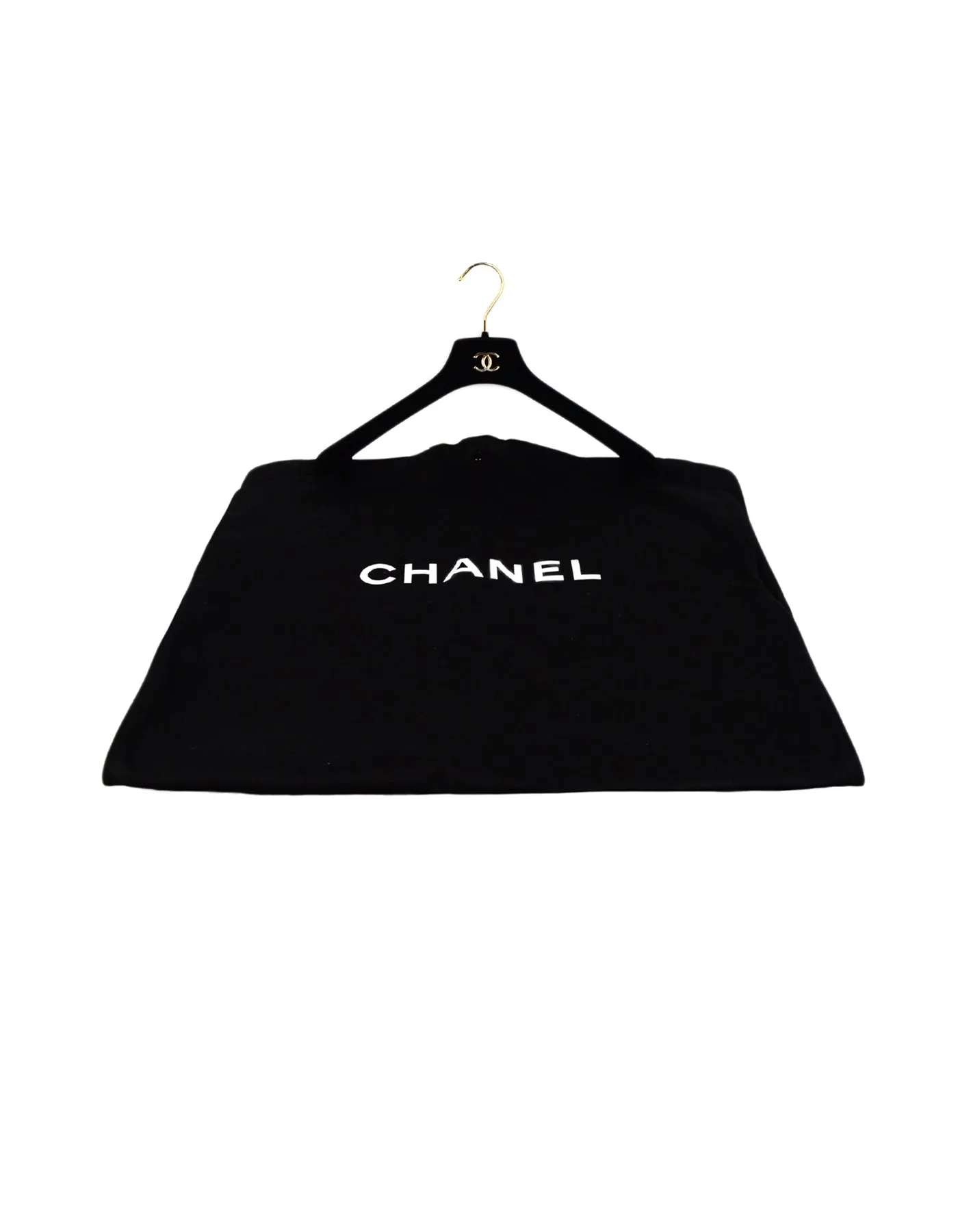 Chanel Black 64" Canvas Garment Bag w/ CC Hanger