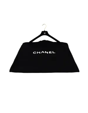 Chanel Black 64" Canvas Garment Bag w/ CC Hanger