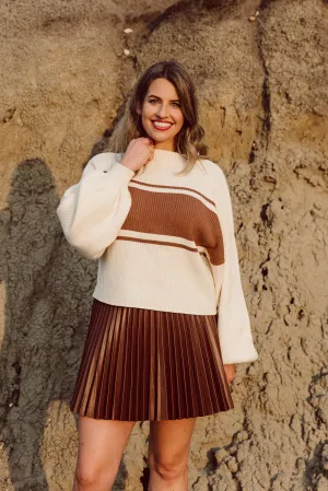 Charley Striped Mock Neck Sweater