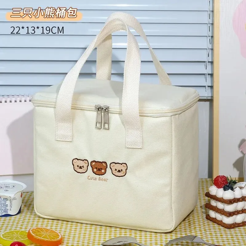 Chic Insulated Canvas Lunch Bag