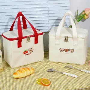 Chic Insulated Canvas Lunch Bag