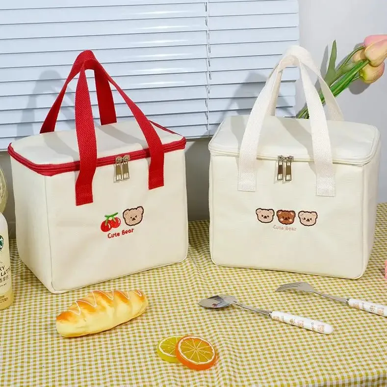 Chic Insulated Canvas Lunch Bag