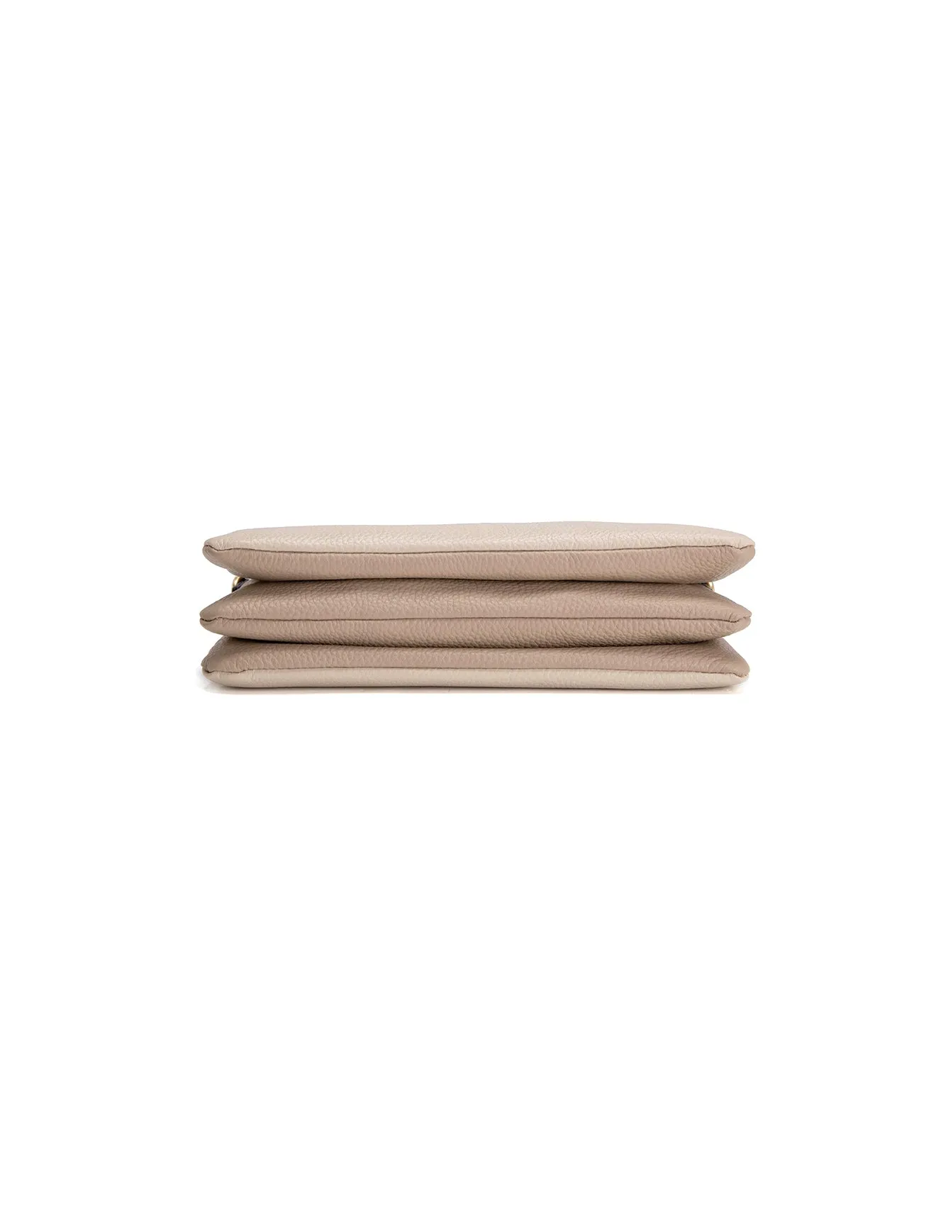 CLEO TRIPLE COMPARTMENT LEATHER XBODY BAG - E1-0841-IVORY/PUTTY