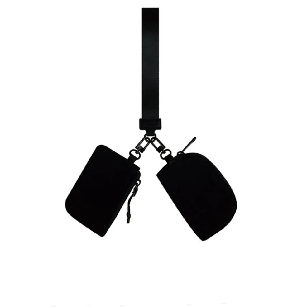 Clippable Dual Pouch Wristlet Wallet