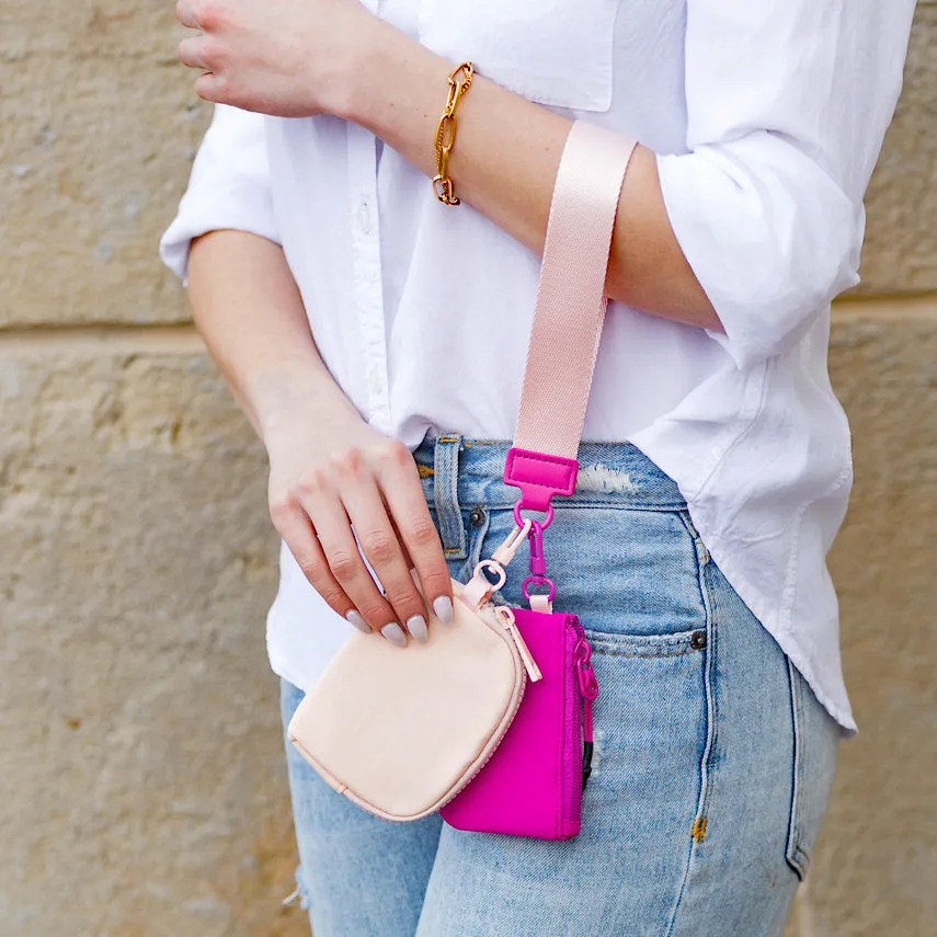Clippable Dual Pouch Wristlet Wallet