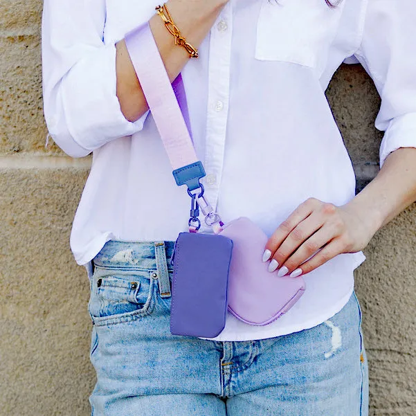 Clippable Dual Pouch Wristlet Wallet