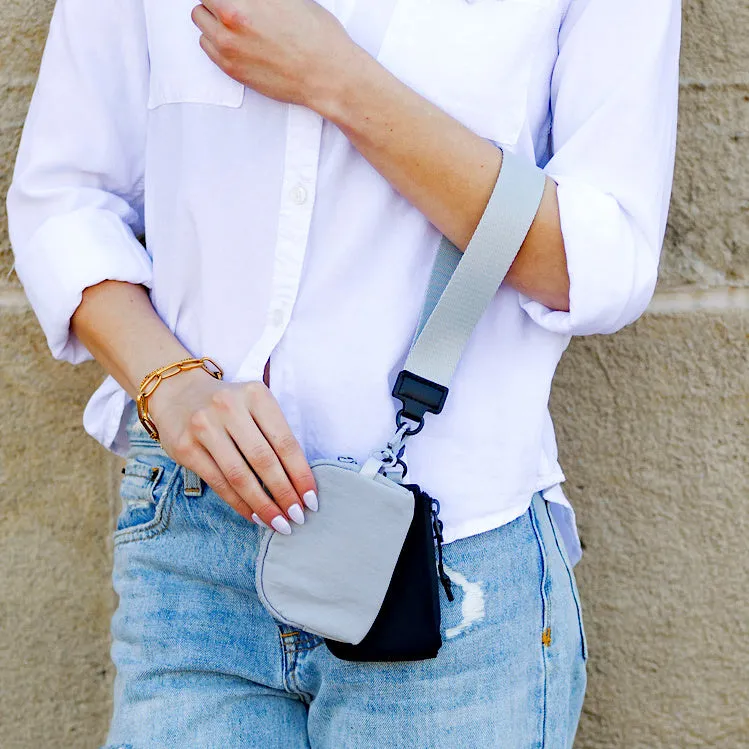 Clippable Dual Pouch Wristlet Wallet