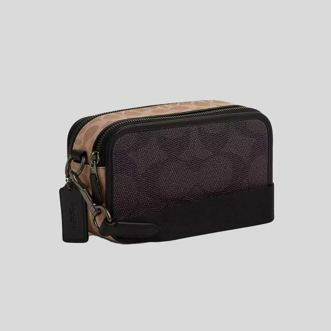 COACH Wyatt Crossbody Bag In Blocked Signature Canvas Walnut/Tan RB-CAB80