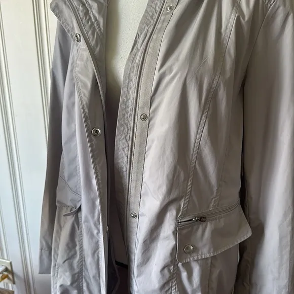 Cole Haan Raincoat Light Grayish/Khaki Size L