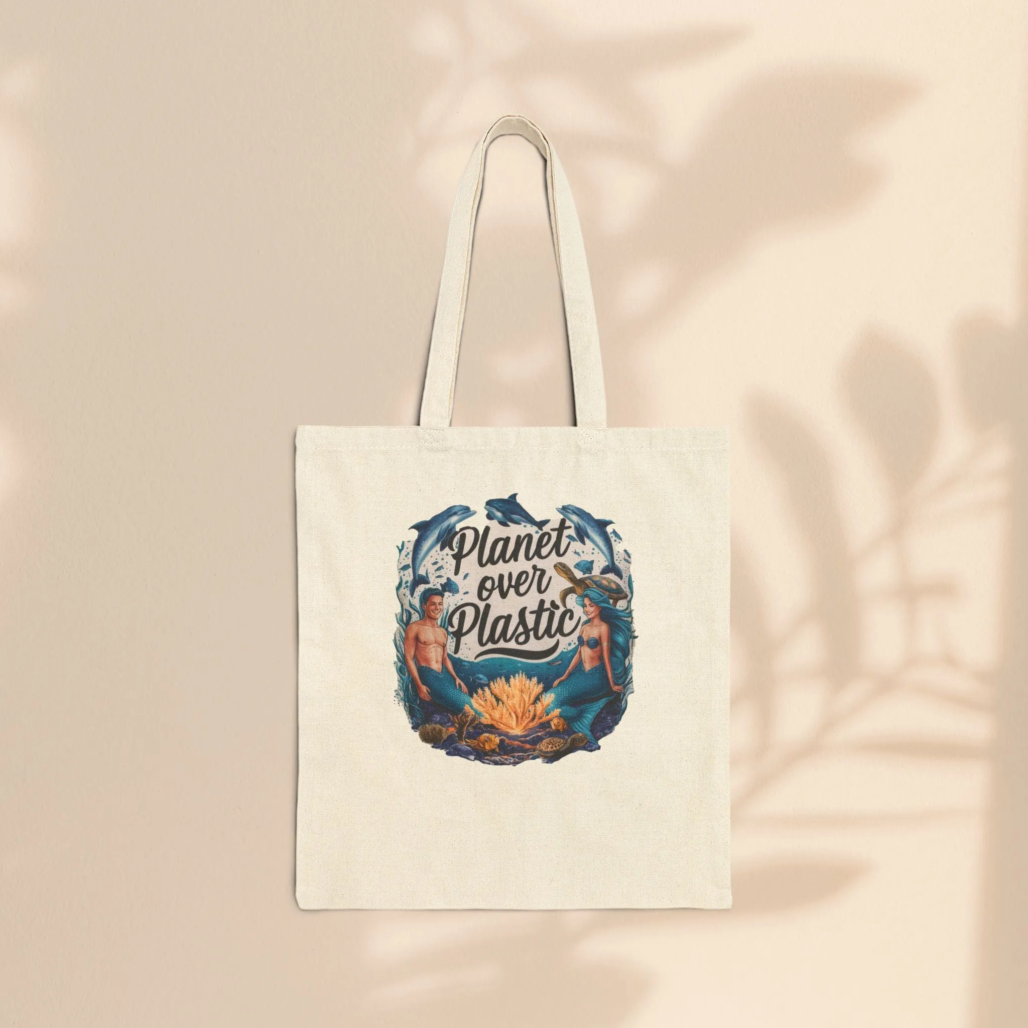 Cotton Canvas Tote Bag - Planet Over Plastic