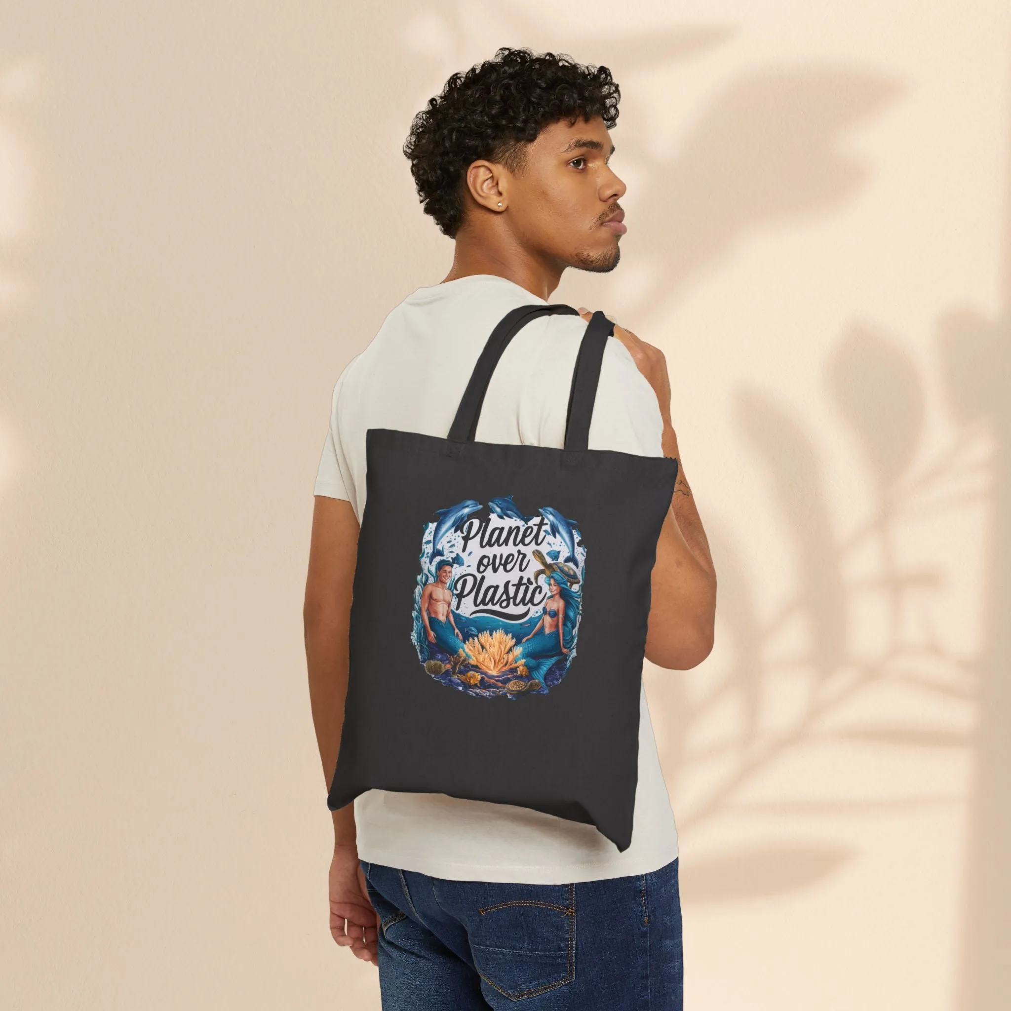 Cotton Canvas Tote Bag - Planet Over Plastic