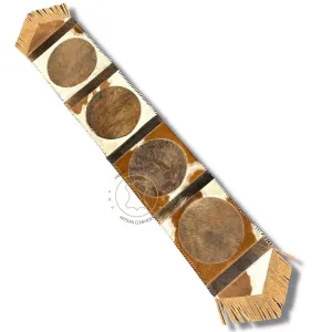 Cowhide Table Runner Solid Design 6ft long - Table Decor Runner