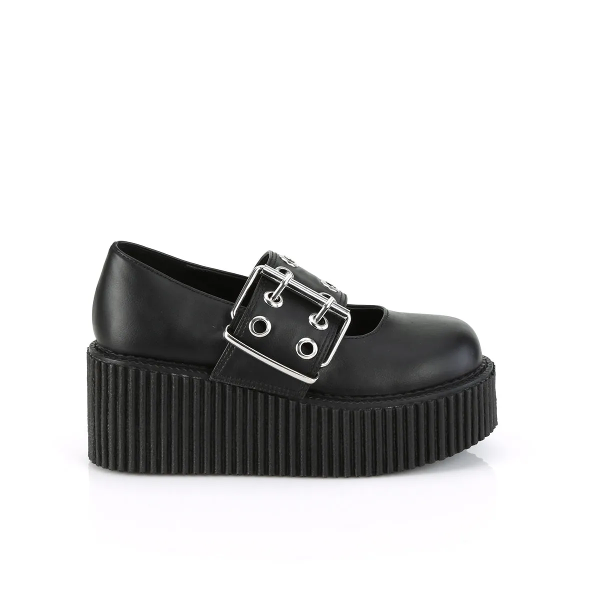 CREEPER-230  Black Vegan Leather