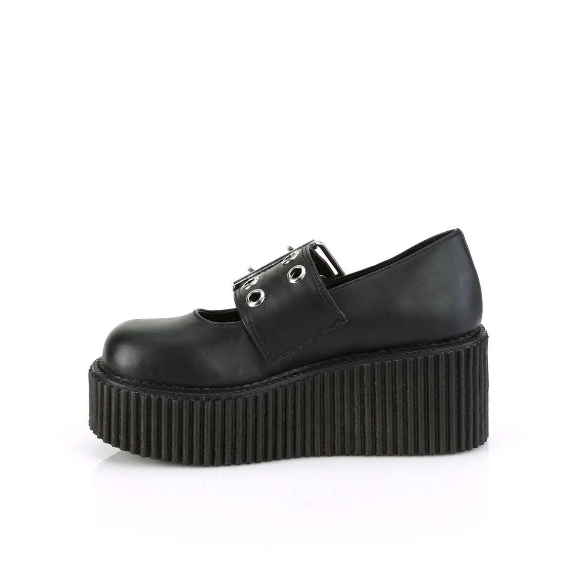 CREEPER-230  Black Vegan Leather