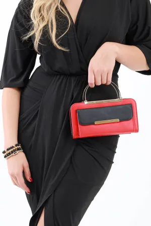 Crossbody Clutch Wallet Bag -Red
