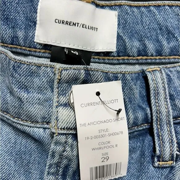 Current/Elliott Women's Blue 'the Aficionado' FrayedNWTSize 29