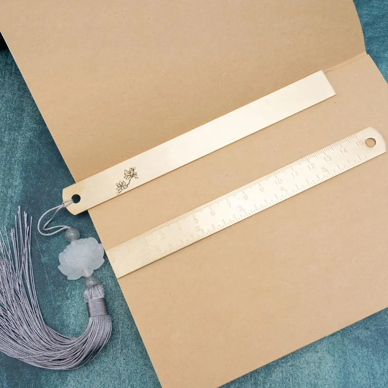Custom Brass Scale Ruler Personalized Vintage Ruler Metal Multifunctional Ruler