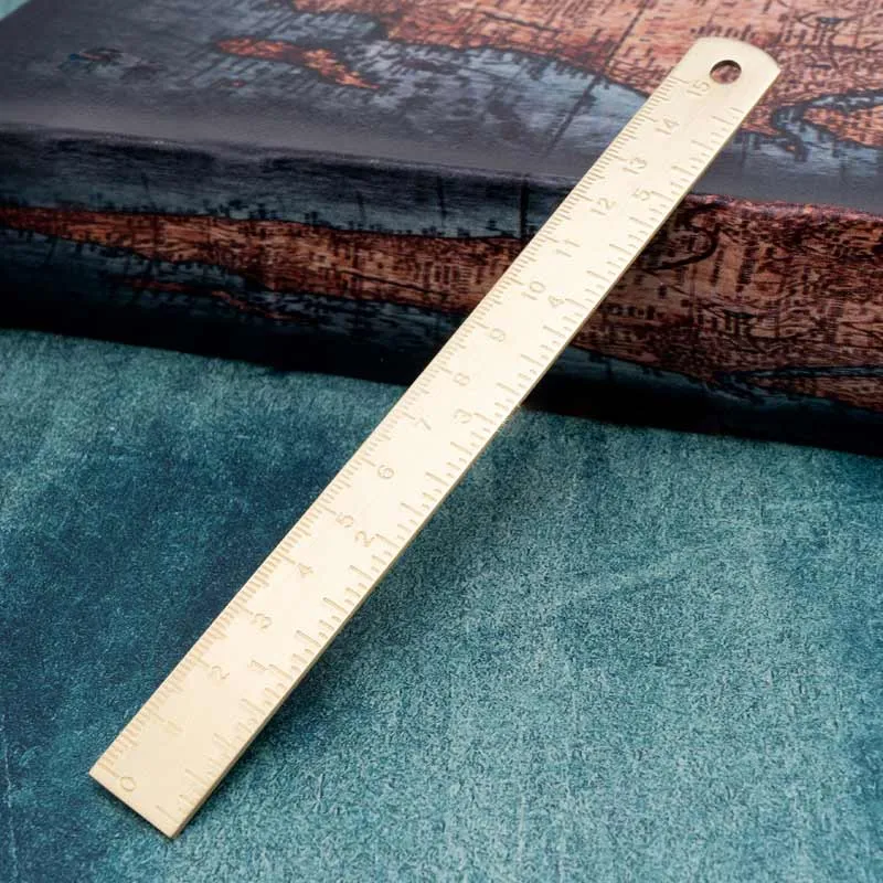 Custom Brass Scale Ruler Personalized Vintage Ruler Metal Multifunctional Ruler