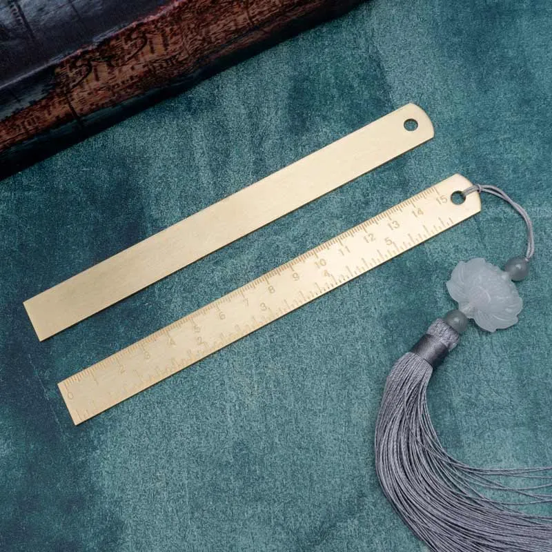 Custom Brass Scale Ruler Personalized Vintage Ruler Metal Multifunctional Ruler