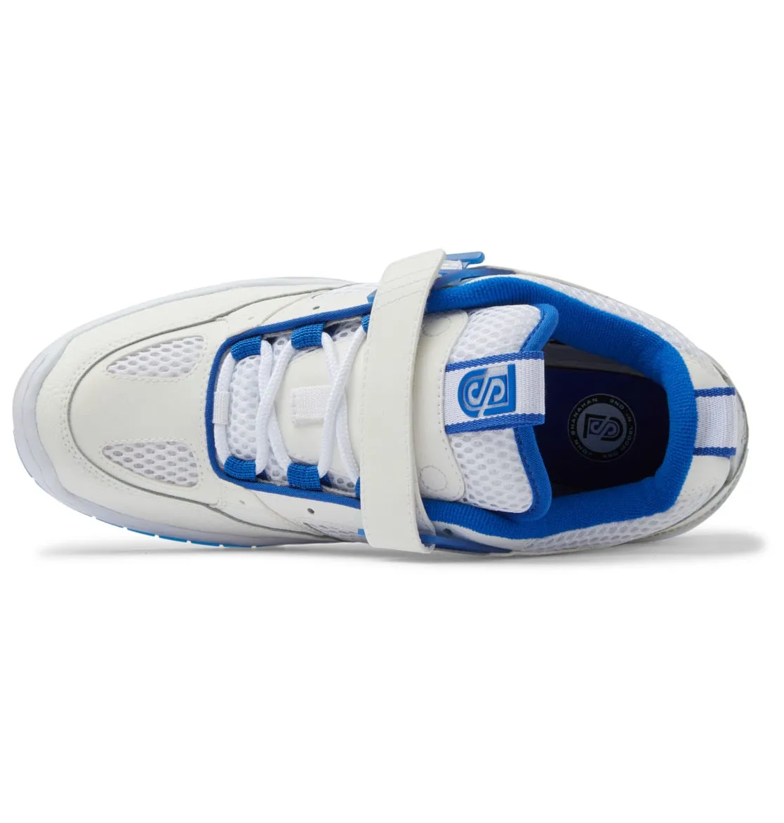 DC SHOES JS 1 WHITE BLUE TRAINERS