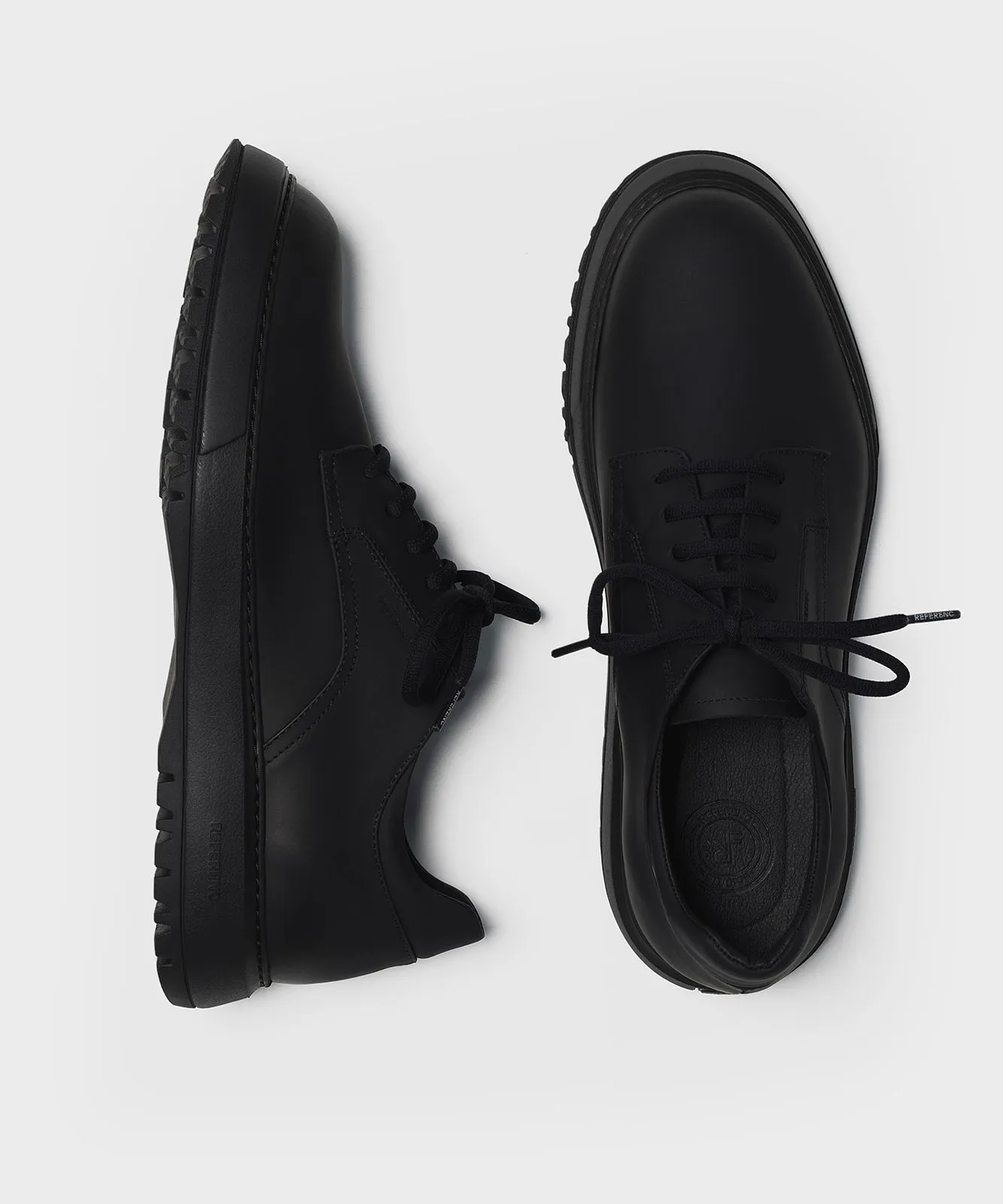 Derby Rubberised Leather Black/Black