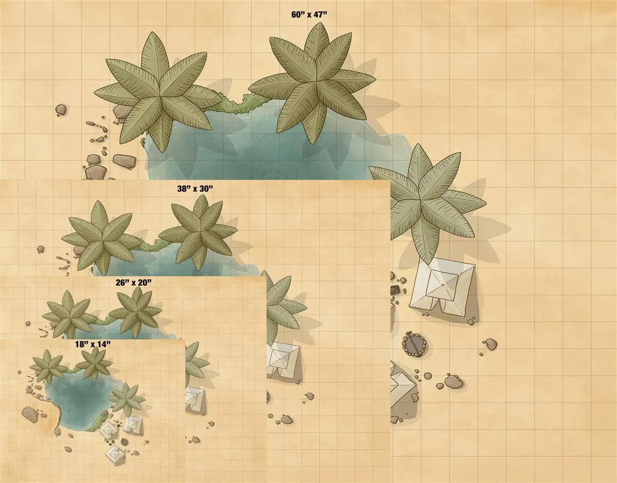 Desert Oasis Fantasy Map
