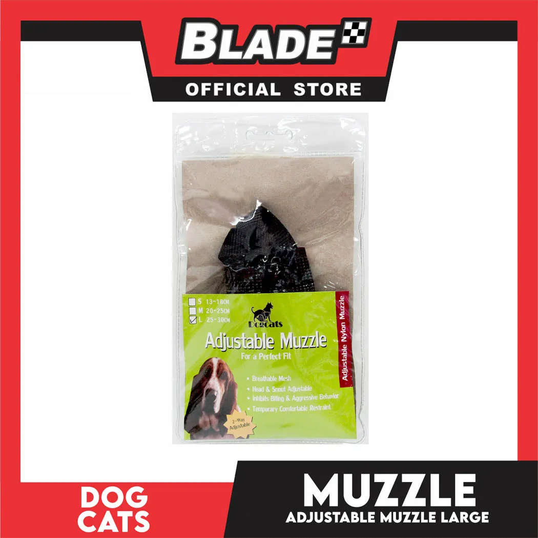 Dog Nylon Muzzle Head Mask with Adjustable Strap (Large) Anti-Bite