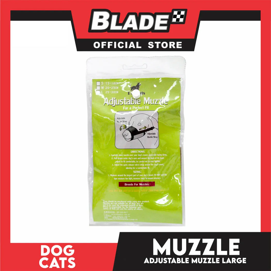 Dog Nylon Muzzle Head Mask with Adjustable Strap (Large) Anti-Bite