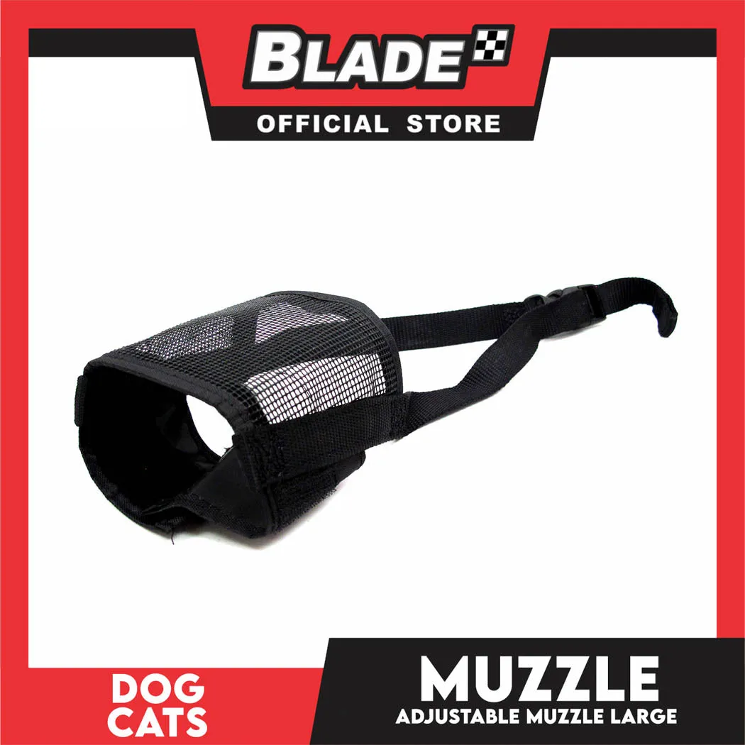 Dog Nylon Muzzle Head Mask with Adjustable Strap (Large) Anti-Bite