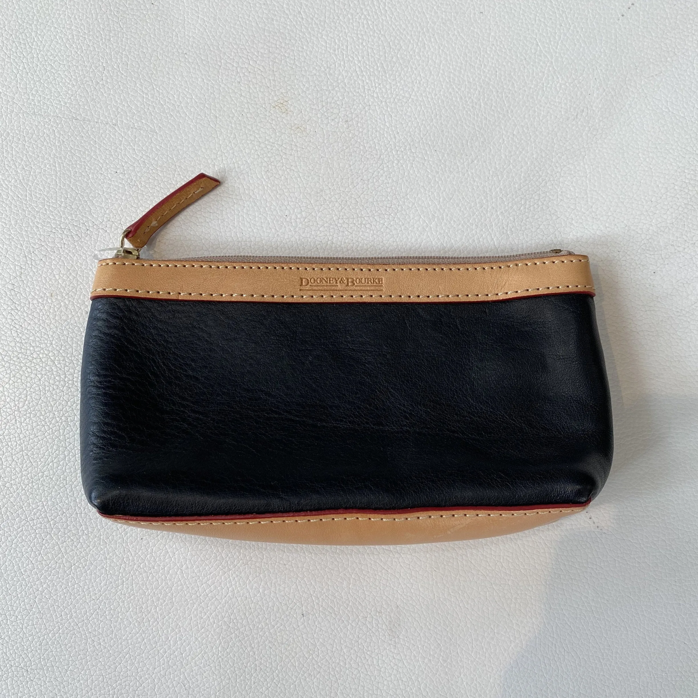 DOONEY & BOURKE Black & Tan Leather Pouch