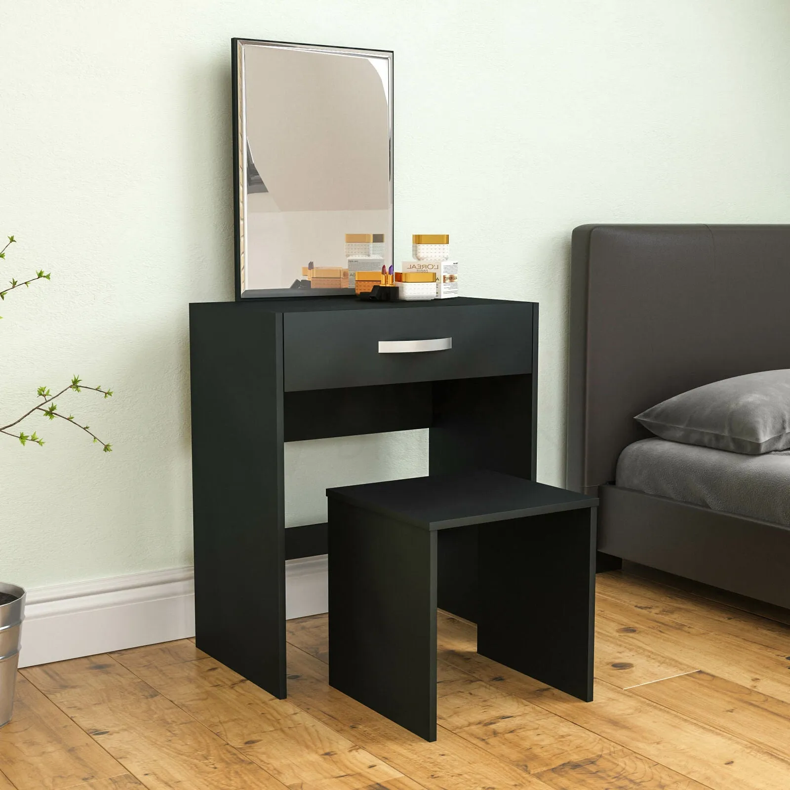 Dressing Table 1 Drawer Mirror & Stool Set