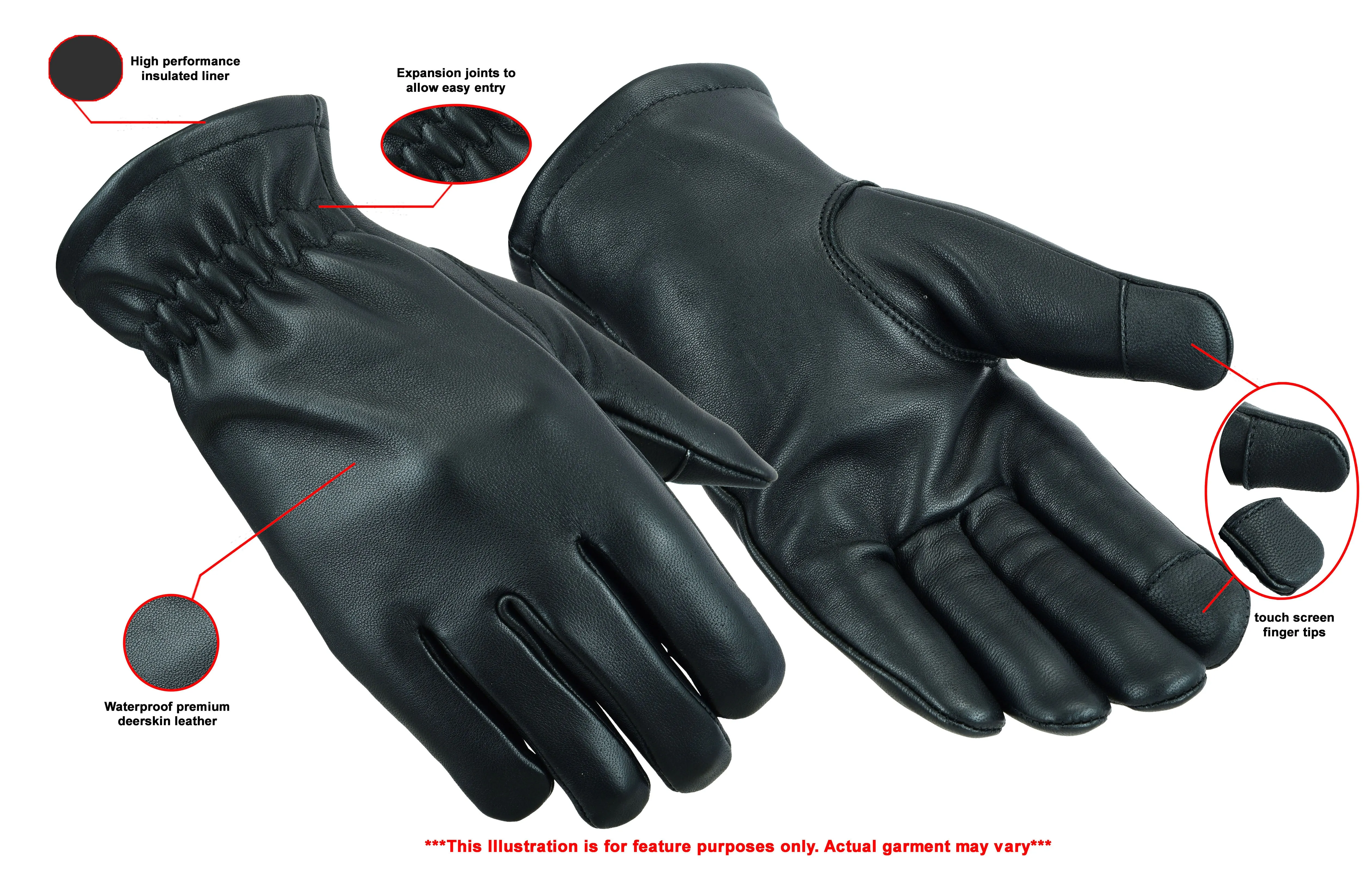 DS  Deerskin Waterproof Thermal Lined Glove