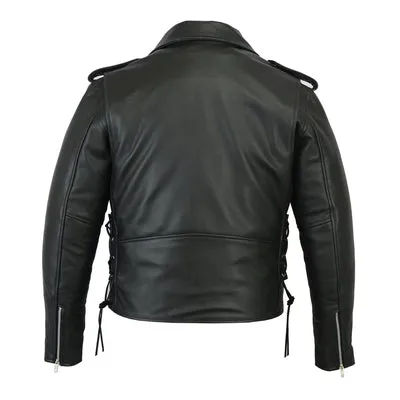 DS731 MEN'S CLASSIC SIDE LACE POLICE STYLE M/C JACKET