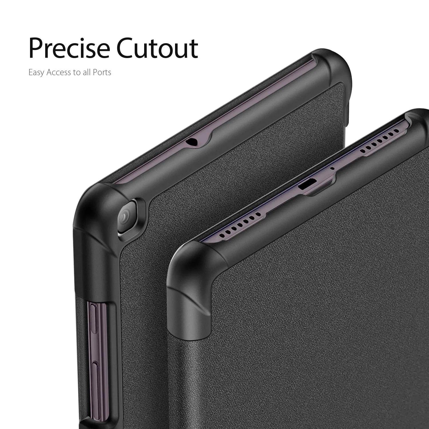 DUX DUCIS For Samsung Galaxy Tab A 8.4  2020 Simple Solid Color Smart PU Leather Case Anti-fall Protective Stand Cover with Sleep Function  Royal blue