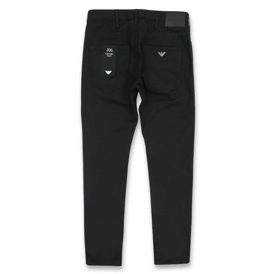 Emporio Armani - J06 Slim Fit Cotton Chino Jeans in Black