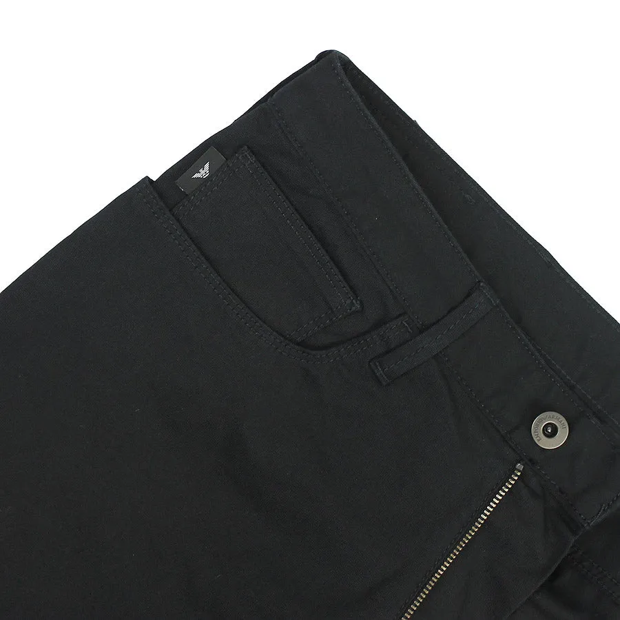Emporio Armani - J06 Slim Fit Cotton Chino Jeans in Black