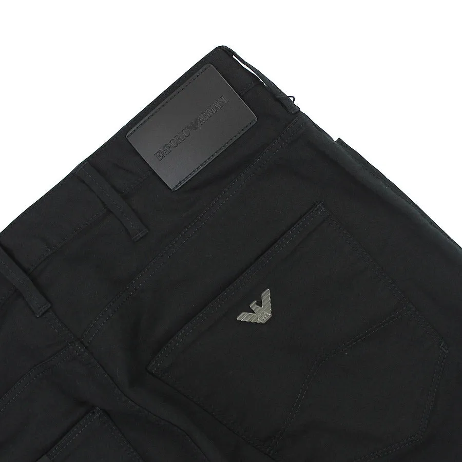 Emporio Armani - J06 Slim Fit Cotton Chino Jeans in Black