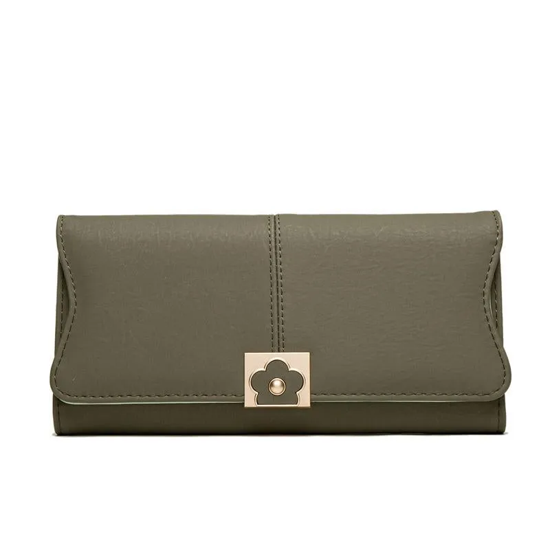 Extended Flower Buckle Multifunctional Wallet