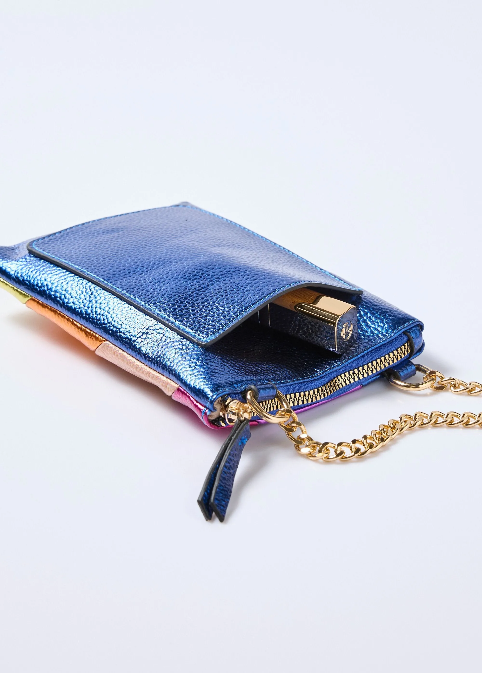 Fancy faux leather phone pouch