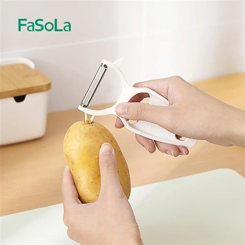 FaSoLa Multifunctional Plastic Peeler - White