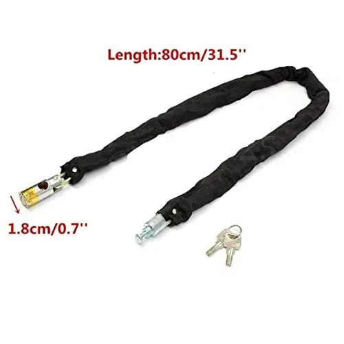 FASTPED Strong Steel Chain Bicycle Lock Cover With Cloth And 2 Keys