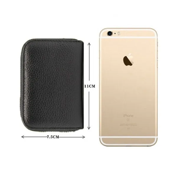 Faux Leather Purse Anti-theft Card Holder High Capacity Multifunction Card Package RFID Protector
