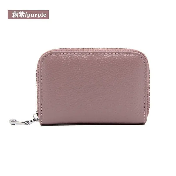 Faux Leather Purse Anti-theft Card Holder High Capacity Multifunction Card Package RFID Protector