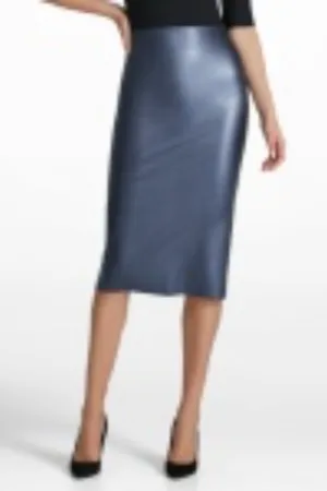 Faux Midi Leather Skirt