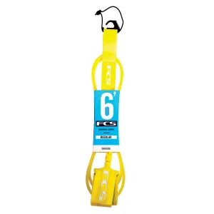 FCS 6ft Regular Leash - Taxi Cab Yellow