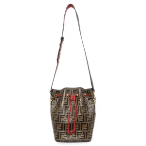 Fendi FF 1974 Embossed Calfskin Grande Mon Tresor Bucket Bag